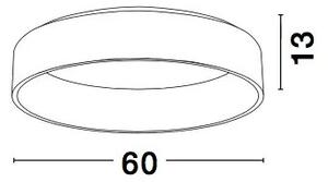 LED stropné svietidlo Rando 60 3000K biele – Biela