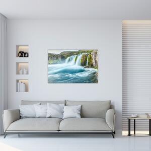 Obraz - Skaly s vodopádmi (90x60 cm)