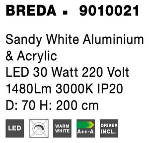 LED luster Breda 70 biele – Biela
