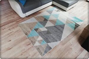 Dekorstudio Moderný koberec RELAX - Tyrkysové trojuholníky Rozmer koberca: 80x150cm