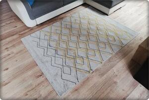 Dekorstudio Moderný koberec RELAX - Žltá sieť Rozmer koberca: 200x290cm