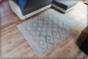 Dekorstudio Moderný koberec RELAX - Tyrkysová sieť Rozmer koberca: 140x190cm