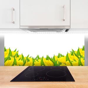 Sklenený obklad Do kuchyne Kvety príroda tulipány 125x50 cm