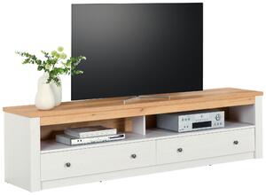 SKRINKA POD TV, biela, farba smrekovca, 201/52/42 cm Landscape - TV nábytok