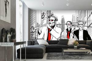 Samolepiaca vliesová fototapeta Jazzová kapela 375 x 250 cm