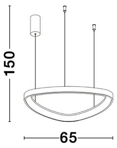 LED luster Esteva 65 čierne – Čierna