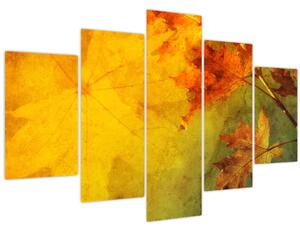 Obraz - Jesenné listy (150x105 cm)