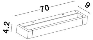 LED nástenné svietidlo Line 70 biele – Biela
