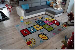 Dekorstudio Detský koberec KIDS - Sivá škôlka Rozmer koberca: 160x220cm