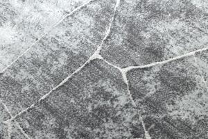 Moderný MEFE koberec okrúhly 2783 Mramor - Štrukturálny, dve vrstvy rúna sivá
