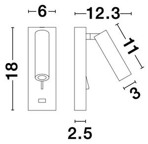 Moderné nástenné svietidlo Fuse 6 biele – Biela
