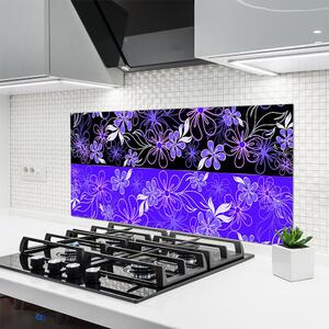 Sklenený obklad Do kuchyne Abstrakcia vzory kvety art 120x60 cm
