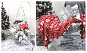 Dekorstudio Dekorstudio Vianočná deka Nordico tmavo sivá
