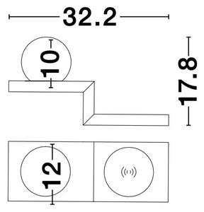 Dizajnové nástenné svietidlo Room – Biela