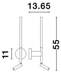 Moderné nástenné svietidlo Handy 2 biele – Biela