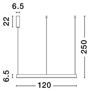 LED luster Motif 120 čierne stmievateľné – Čierna