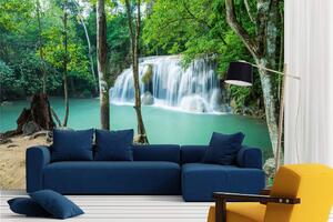Samolepiaca vliesová fototapeta Erawan Falls, Thajsko 375 x 250 cm
