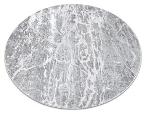 Moderný MEFE koberec okrúhly 6182 Beton - Štrukturálny, dve vrstvy rúna sivá