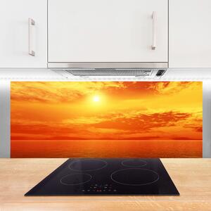 Sklenený obklad Do kuchyne Slnko more príroda 125x50 cm