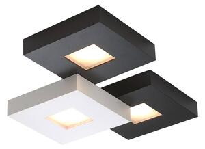 Bopp Cubus 3-pl. stropné LED svetlo čiernobiele