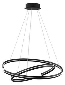 LED luster Torrente 80 čierne – Čierna