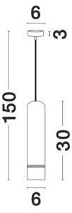 Skandinavsky luster Esca 6 biele – Biela