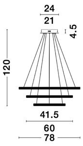 LED luster Nager 78 čierne – Čierna
