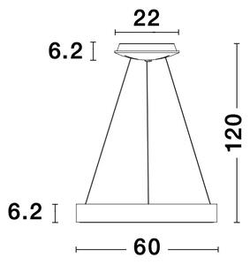 LED luster Rando Thin 60 4000K čierne – Čierna