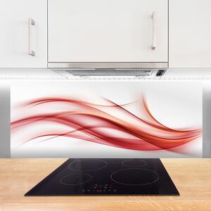Sklenený obklad Do kuchyne Červená abstrakcia umenie 125x50 cm