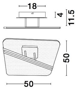 LED stropné svietidlo Siderno B 50 zlaté – Zlatá