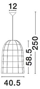 Drevený luster Aurora 40.5 biele – Biela