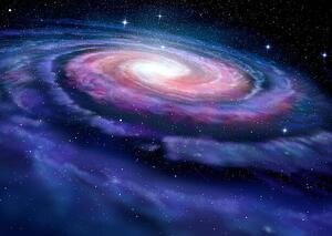 Fotografia Spiral galaxy, illustration of Milky Way, alex-mit, (40 x 30 cm)