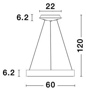 LED luster Rando Smart 60 čierne – Čierna