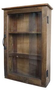Hnedá antik drevená nástenná polička Grimaud Unit - 40*13*60 cm - Chic Antique