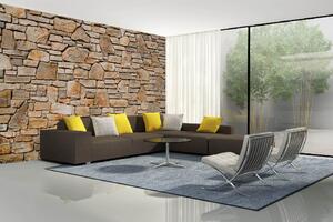 Samolepiaca vliesová fototapeta Starý opálený kameň 375 x 250 cm