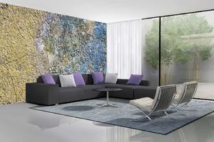 Samolepiaca vliesová fototapeta Stará farebná omietka 375 x 250 cm