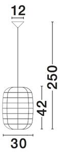Rustikálny luster Melody 42 ratan – Drevo