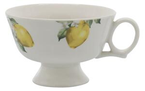 Porcelánový hrnček s citrónmi Maison Limone Blossom - 12 * 8 cm / 310ml - Chic Antique
