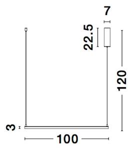 LED luster Eterna 100 biele – Matná biela