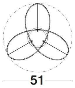 LED stropné svietidlo Fusion 51 zlaté – Zlatá
