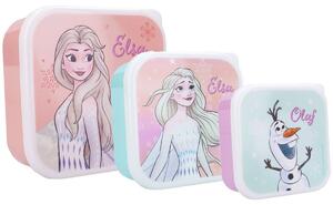 Desiatové boxy Ľadové kráľovstvo - Frozen - motív Elsa a Olaf – súprava 3ks