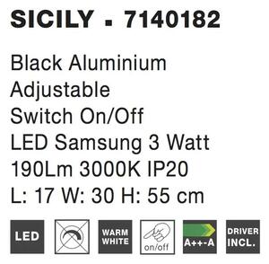 Dizajnová stolová lampa Sicily – Čierna