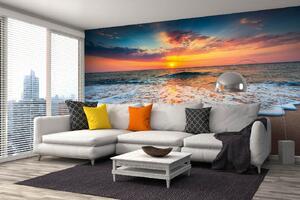Samolepiaca vliesová fototapeta Červánky nad morom 375 x 250 cm