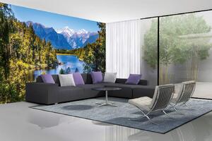 Samolepiaca vliesová fototapeta Jazero Matheson 375 x 250 cm