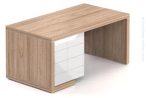 Manažérsky stôl SOLID, so zásuvkami 160cm (Manažérsky stôl SOLID, dĺžky 160cm, šírka 85cm so zásuvkami L strana)