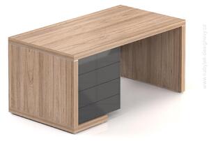 Manažérsky stôl SOLID, so zásuvkami 160cm (Manažérsky stôl SOLID, dĺžky 160cm, šírka 85cm so zásuvkami L strana)