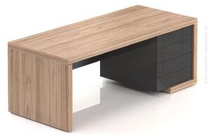 Manažérsky stôl SOLID, so zásuvkami 200cm (Manažérsky stôl SOLID, dĺžky 200cm, šírka 85cm so zásuvkami P strana)