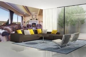 Samolepiaca vliesová fototapeta Luxusná obývacia izba 375 x 250 cm