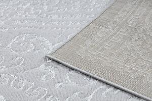 Moderný MEFE koberec 8373 Ornament, rám - Štrukturálny, dve vrstvy rúna sivá