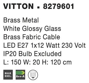 Luster na lanku Vitton 150 mosadz – Zlatá mosadz